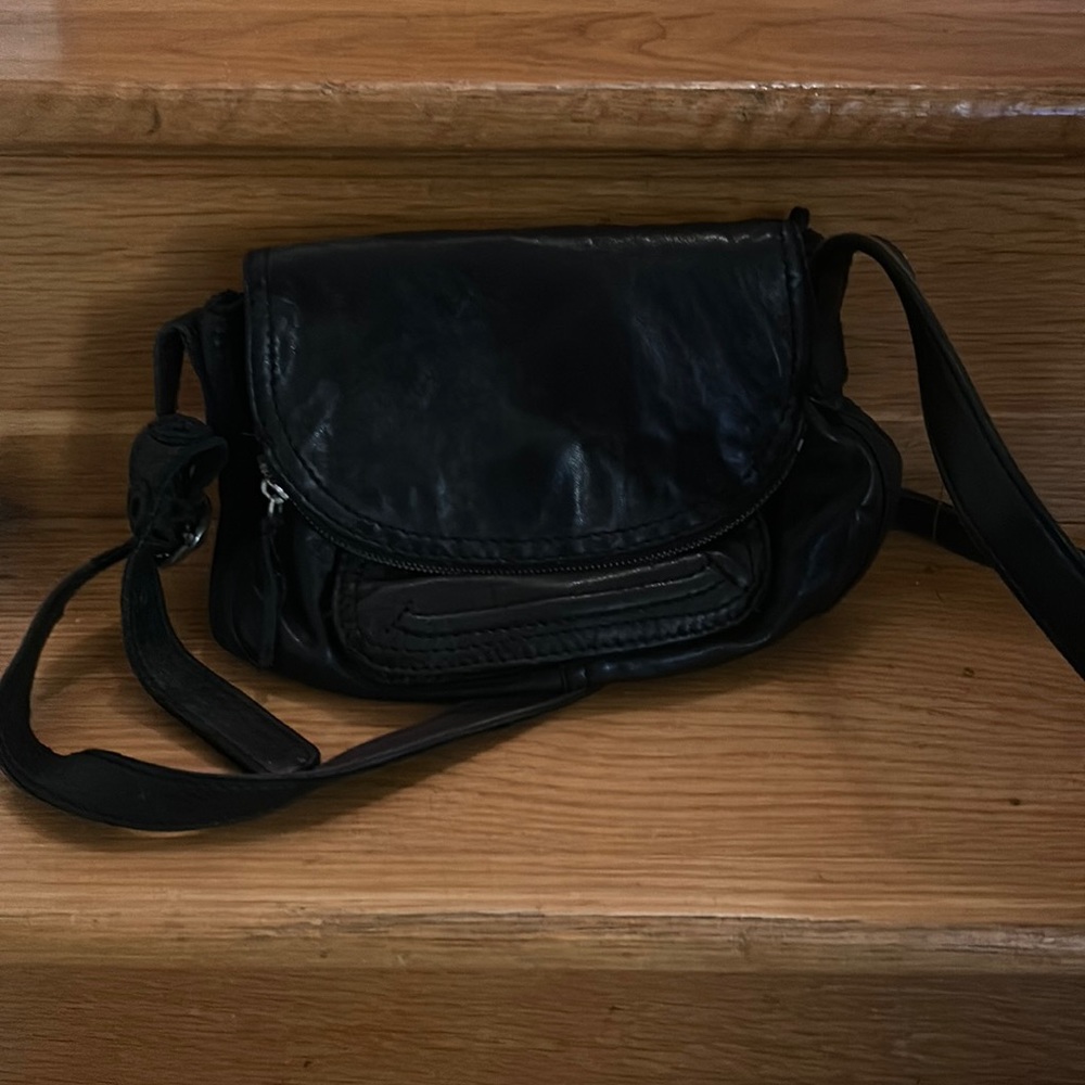 Leather Crossbody Lucky Brand bag. Black.
